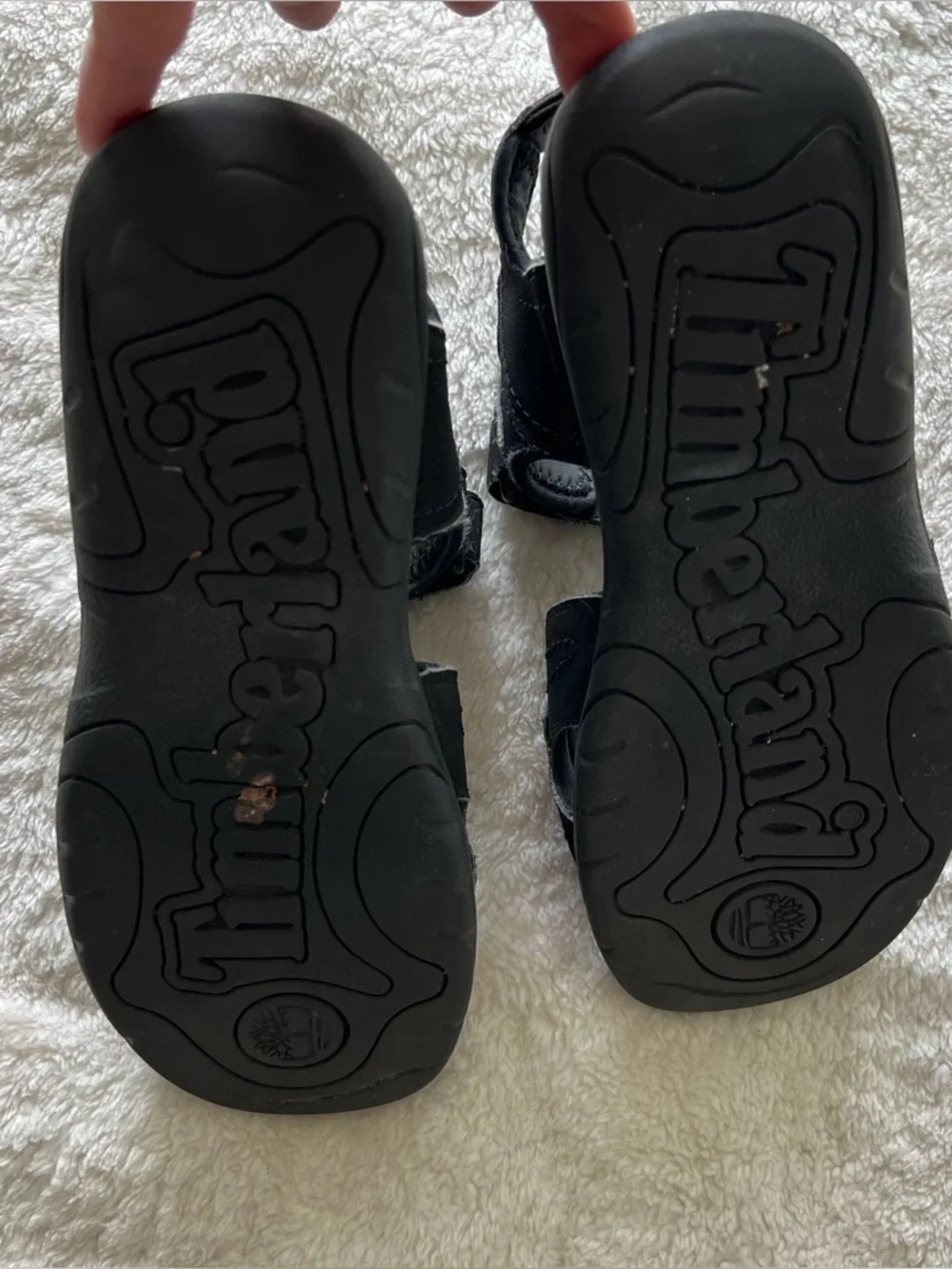 Timberland youth size 4 black sandals